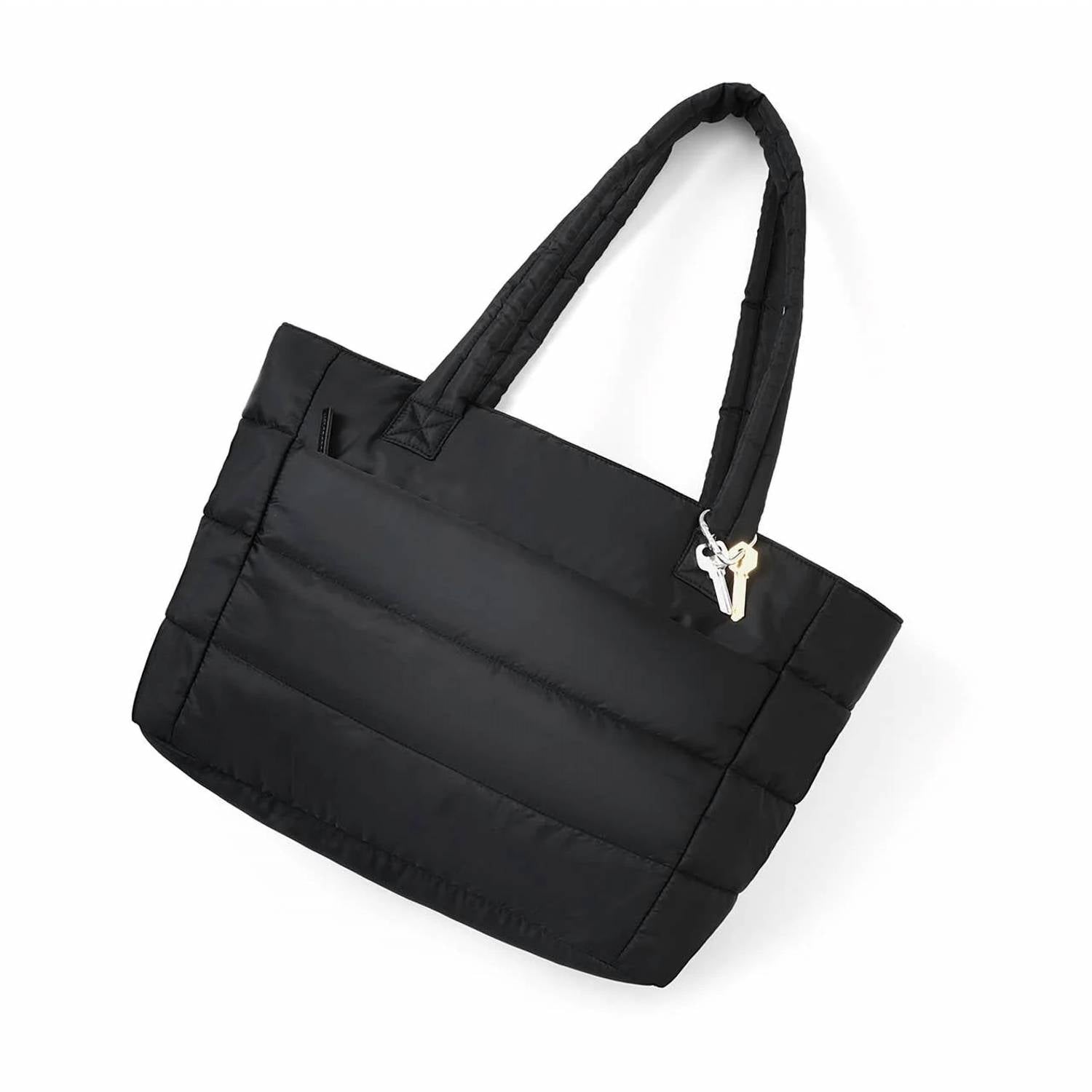 Selini New York - Women's Quilted Puffer Front Pocket Tote Bag