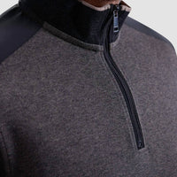 Bugatchi Uomo - Diagonal Stripe Melange Quarter Zip