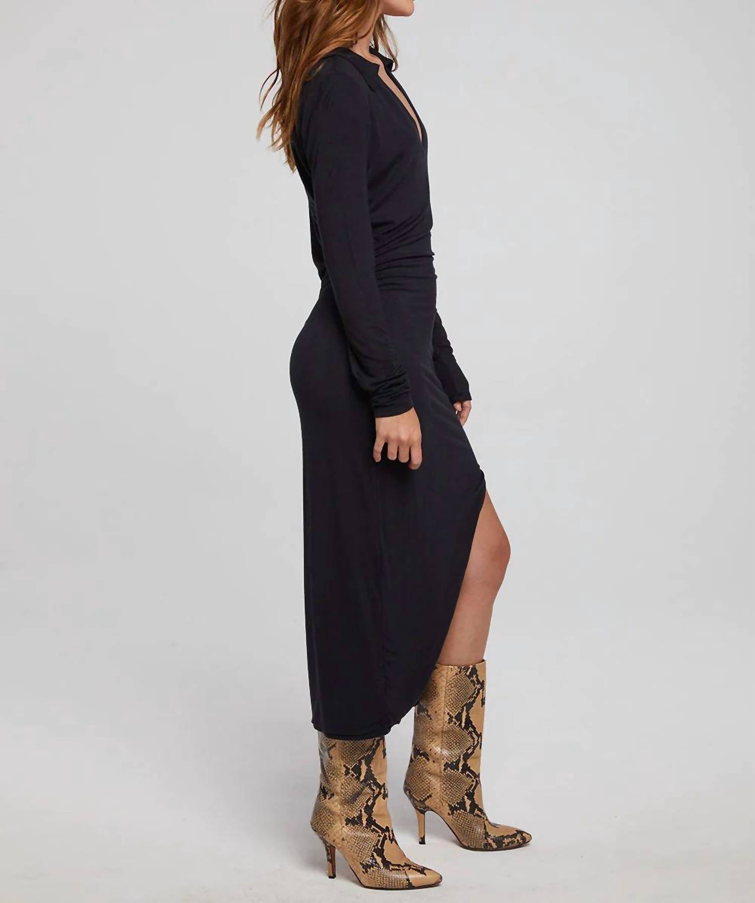 Chaser - Palm Henley Dress