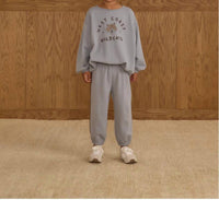 Rylee + Cru Boy's Relaxed Jogger in dusty blue - kids' joggers - alternate view