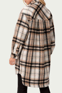 LONG CHECKED SHIRT-JACKET