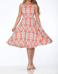 Orchid Bloom - Deco Midi Dress