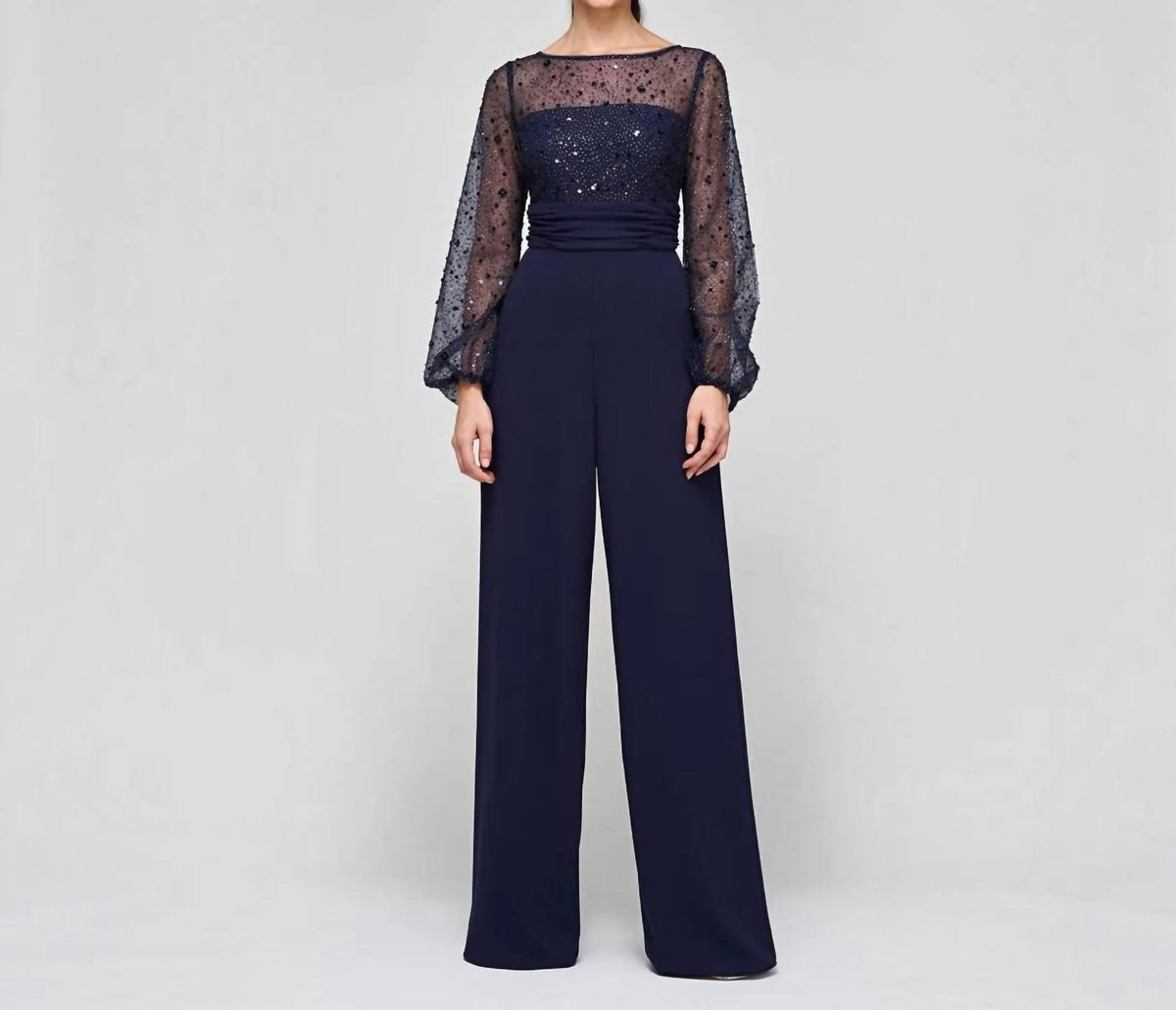 Js Collections - Women's Raelynn Beaded Wide Leg Jumpsuit