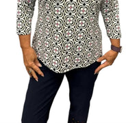 Lulu-B - Ruffle Swirl 3/4 Sleeve Top