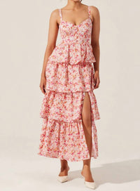 Astr - Midsummer Eyelet Tiered Maxi Dress