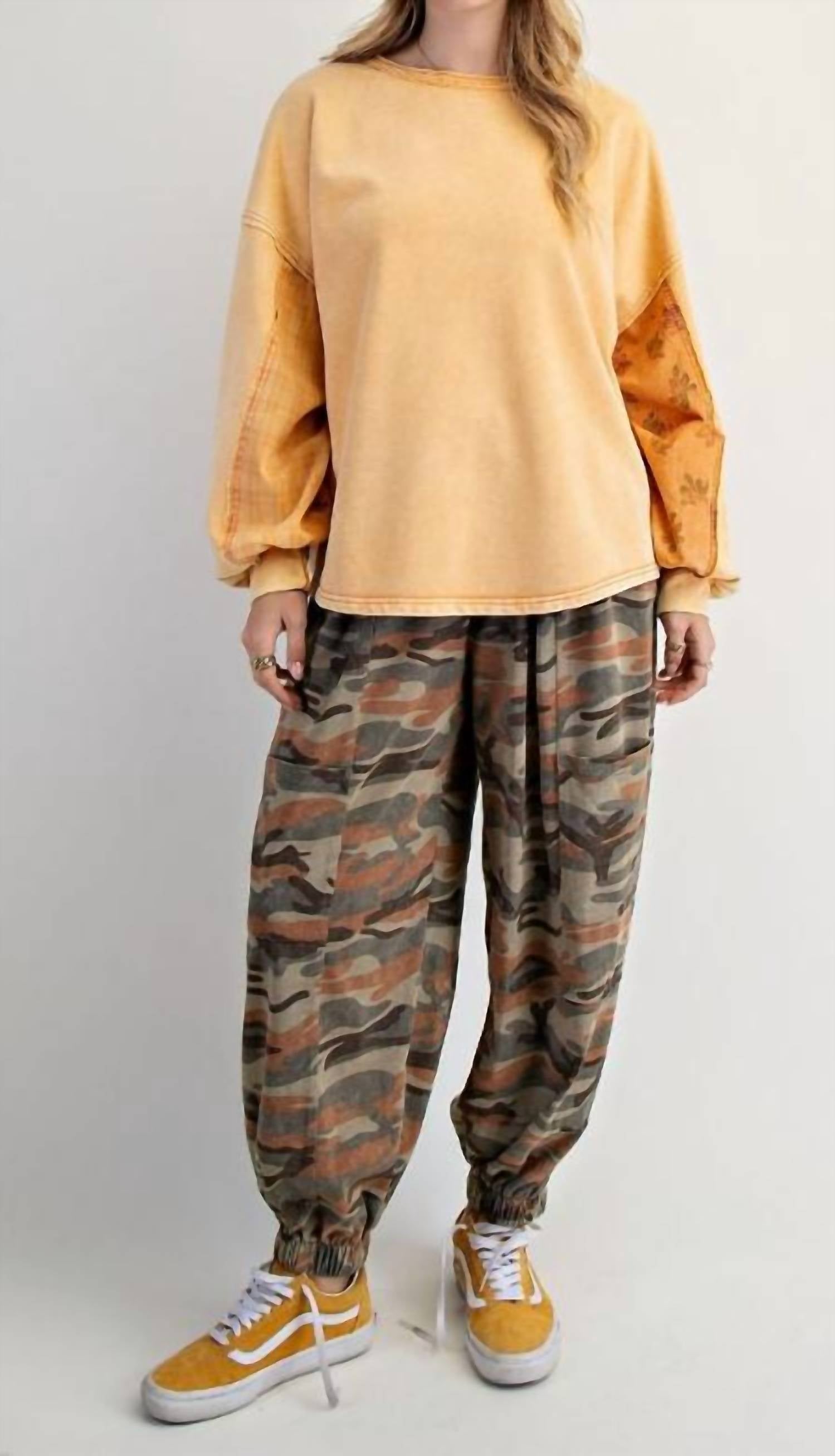 Easel - Dolman Mixed Terry Pullover Sweater