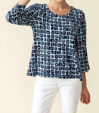 Habitat - Core Travel Cubism Pleated Sleeve Tee Top