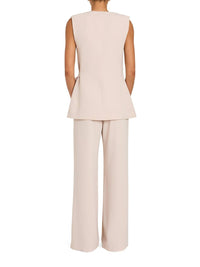 Amanda Uprichard Halcyon Vest in bone - women's jacket - alternate view