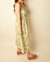 Thml - Thin Strap Floral Pattern Midi Dress