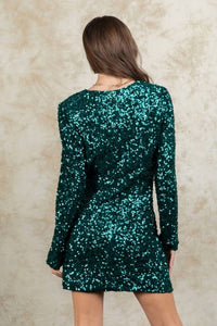 Very J - Sequins Glitter Party Mini Dress