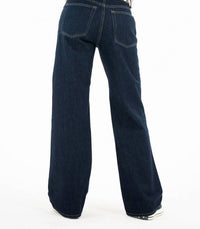 ASKK NY Sullivan Straight Leg Jean in indigo resin - women's jeans - detail view