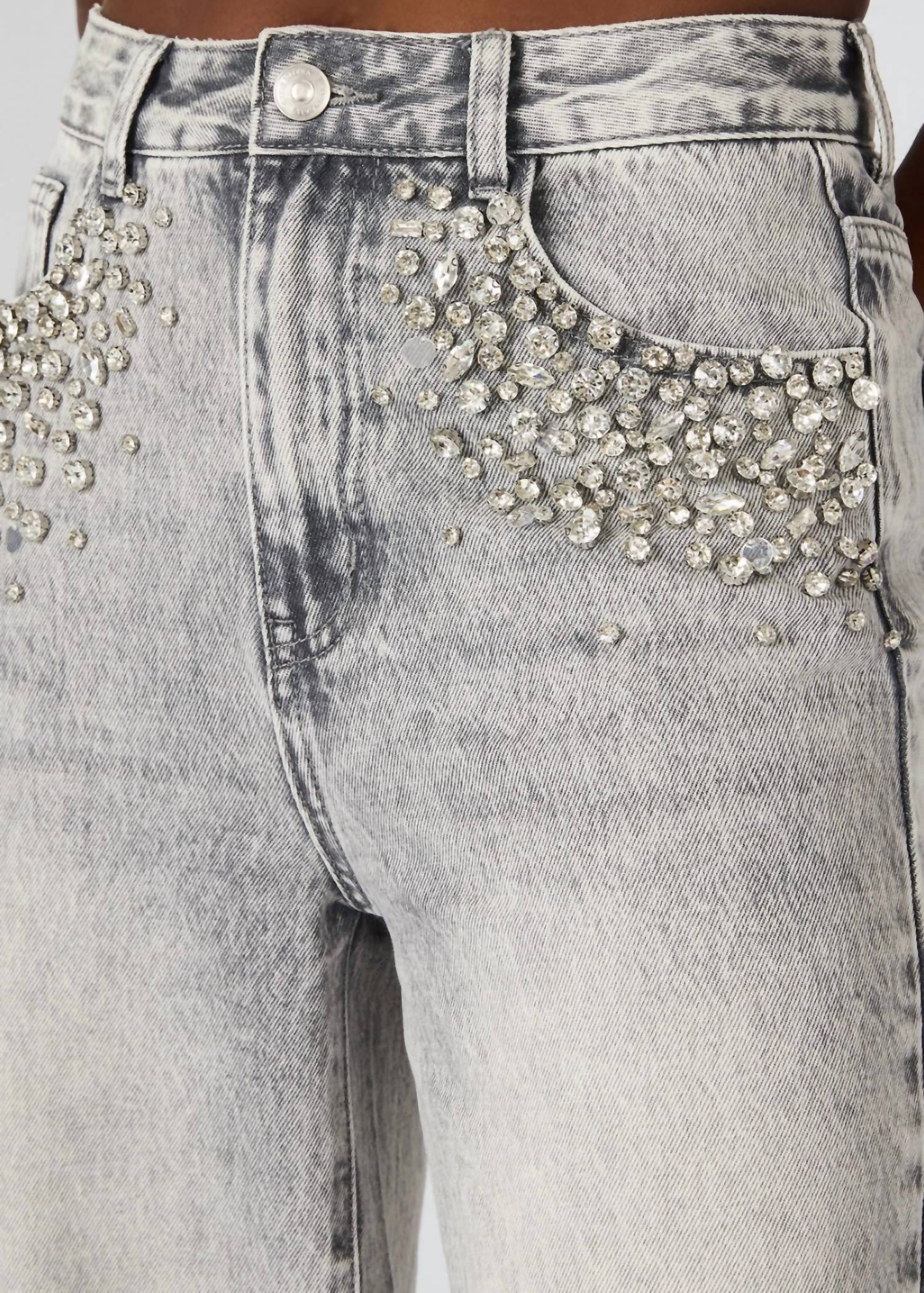Steve Madden - Eras Straight Leg Embellished Jeans