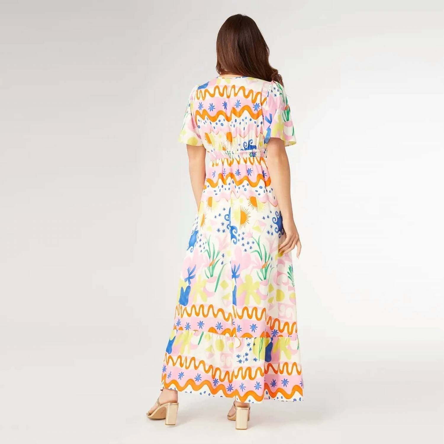 Coco + Carmen - Picasso Short Sleeve Maxi Dress