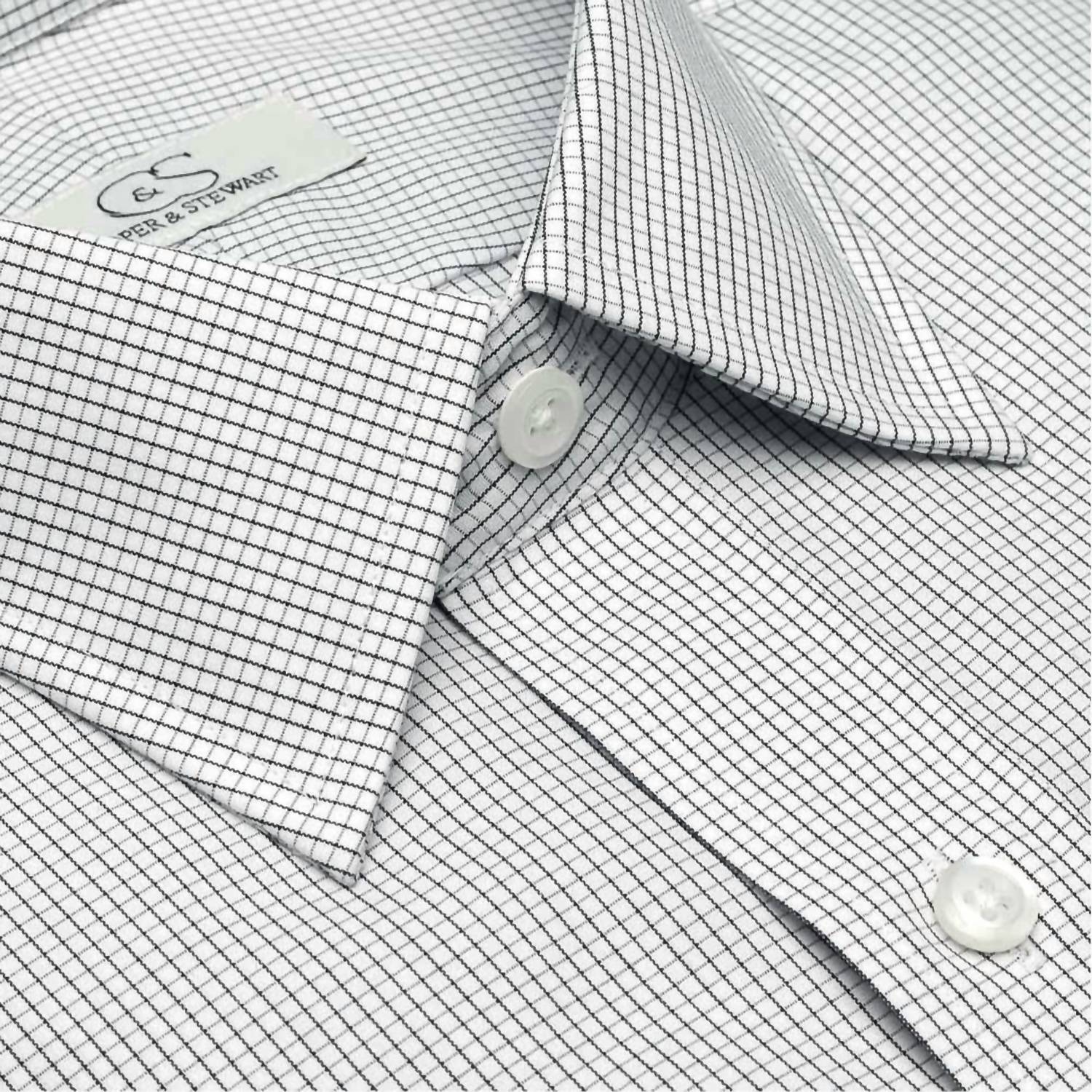 Cooper & Stewart - Men’s Dover Graph Check Cotton Dress Shirt