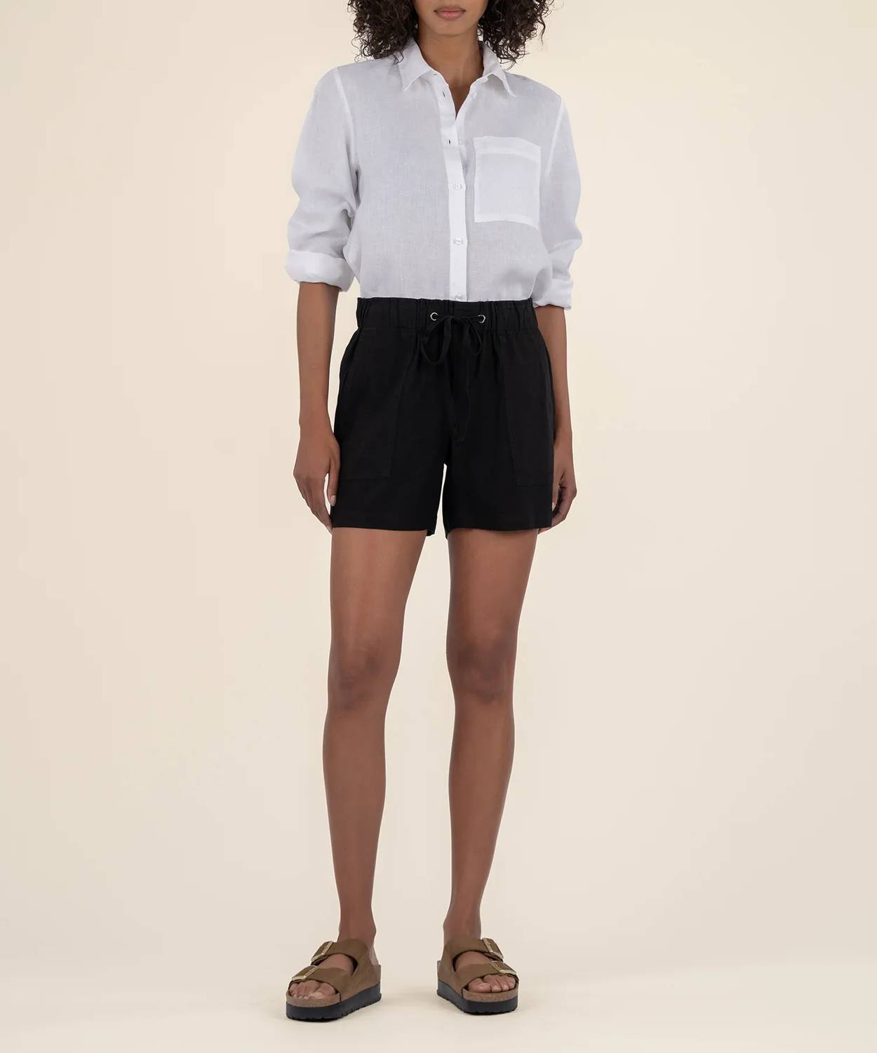 Kut From The Kloth - Katana Linen Drawstring Short