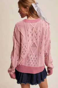 Listicle - Floral Embroidered Knit Sweater