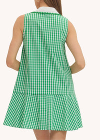 Entro - Gingham Cotton Mini Dress