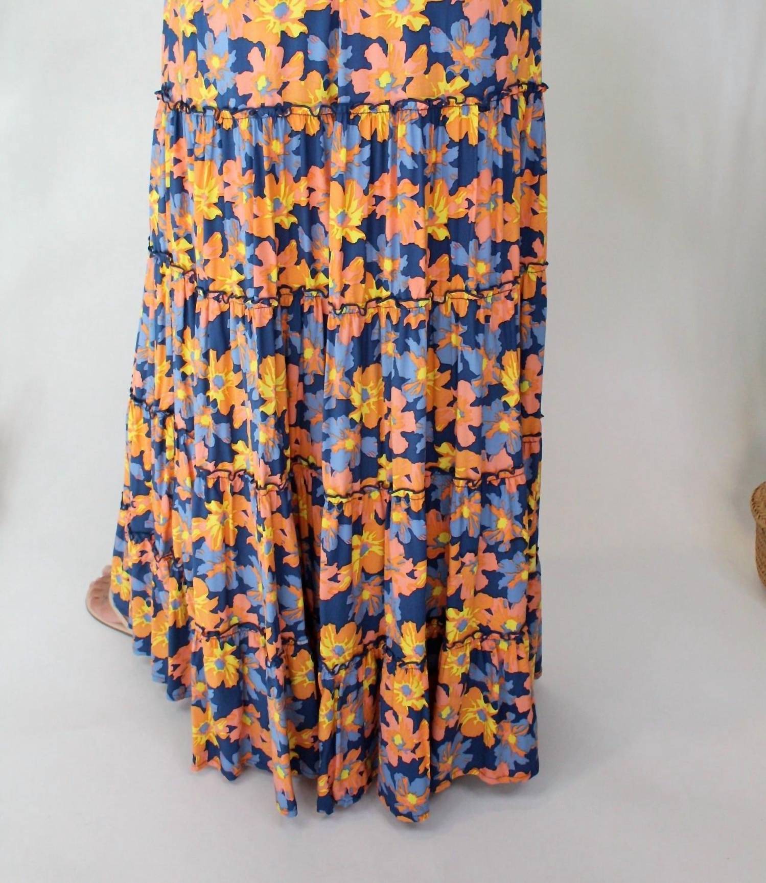 Romi The Brand Winter Lily Magical Skirt in floral - women's dress - detail view