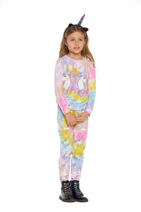 Chaser - Tie Dye Reflected Unicorn Hacci Sweatshirt