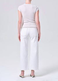 AGOLDE Harper Crop Jeans in white - women's jeans - detail view