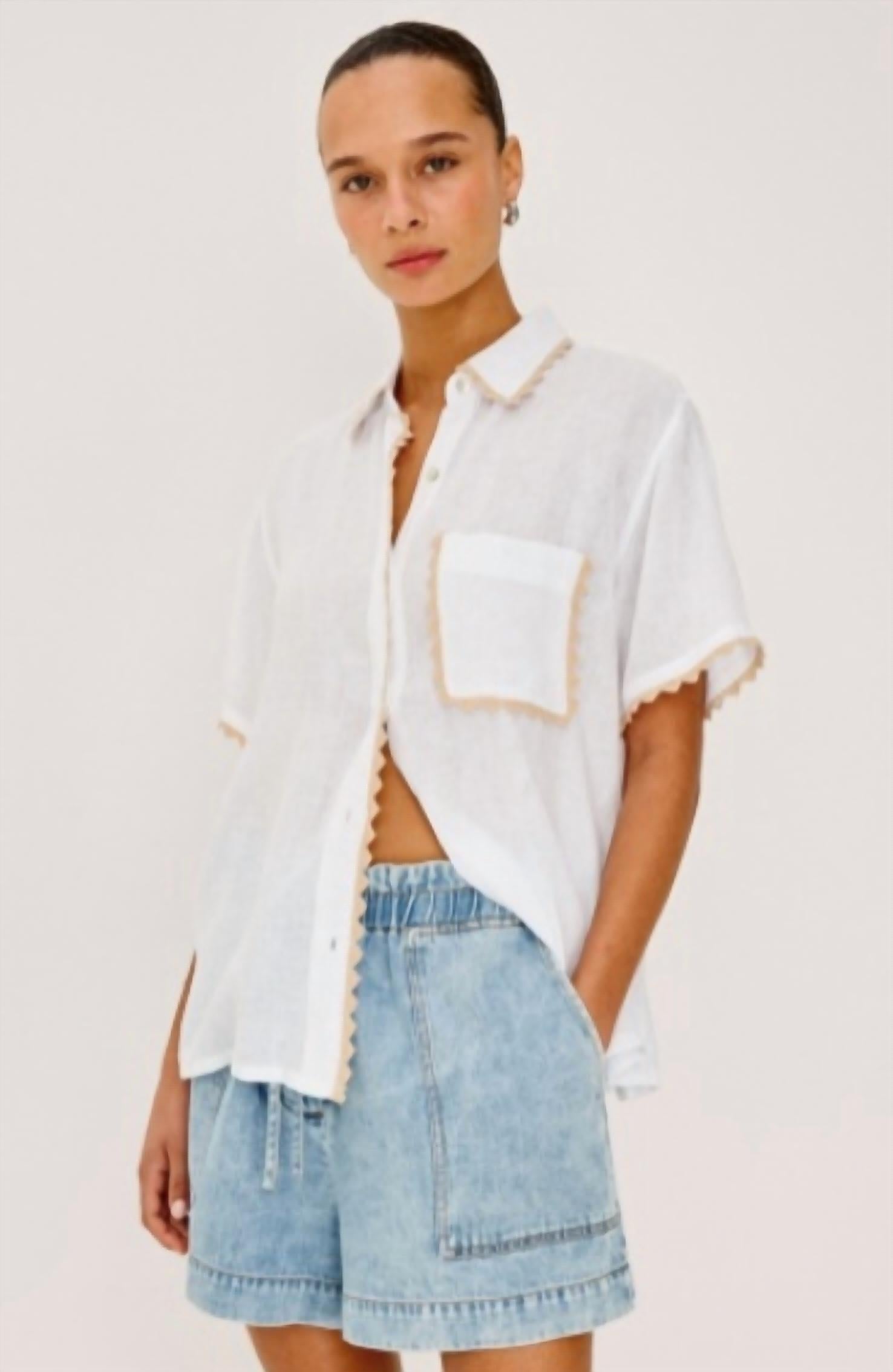 Rails - Lea Whipstitch Trim Shirt