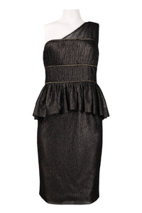 Monique Lhuillier - Women's One Shoulder Lace Peplum Dress