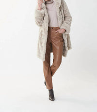 Joseph Ribkoff - REVERSIBLE FAUX FUR HOODED COAT