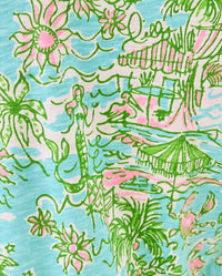 Lilly Pulitzer Etta Scoop Neck Top in fresh water blue sunbathers bliss - women's t-shirt - view 4