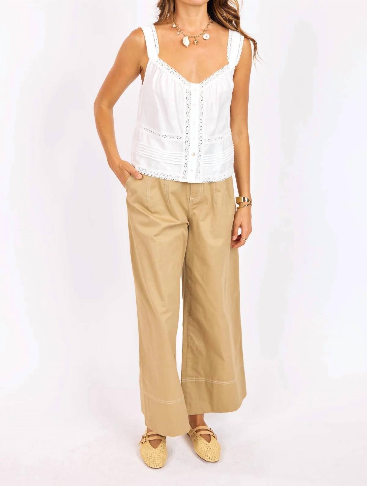 Sage The Label - Percy Lace Trim Cami Top