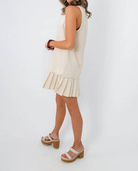 Heyson - Reese Linen Pleat Hem Mini Dress