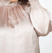 Tricot Chic - Pleated Long Sleeve Top - Plus