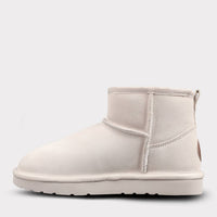 Lamo Women's Kora Short Slip On Boot in winter white - women's shoe - detail view