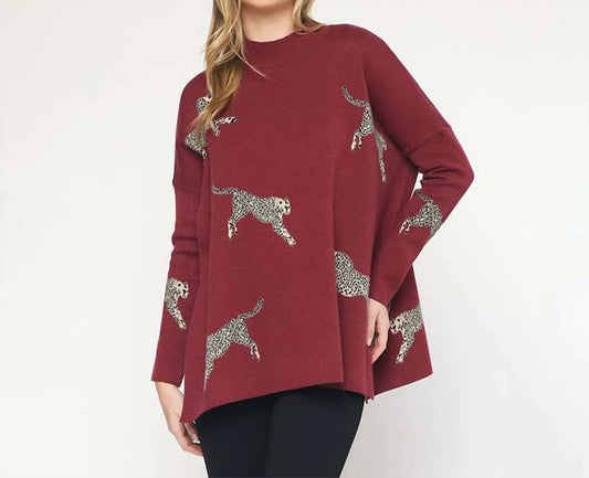 Entro - Leopard Sweater Top