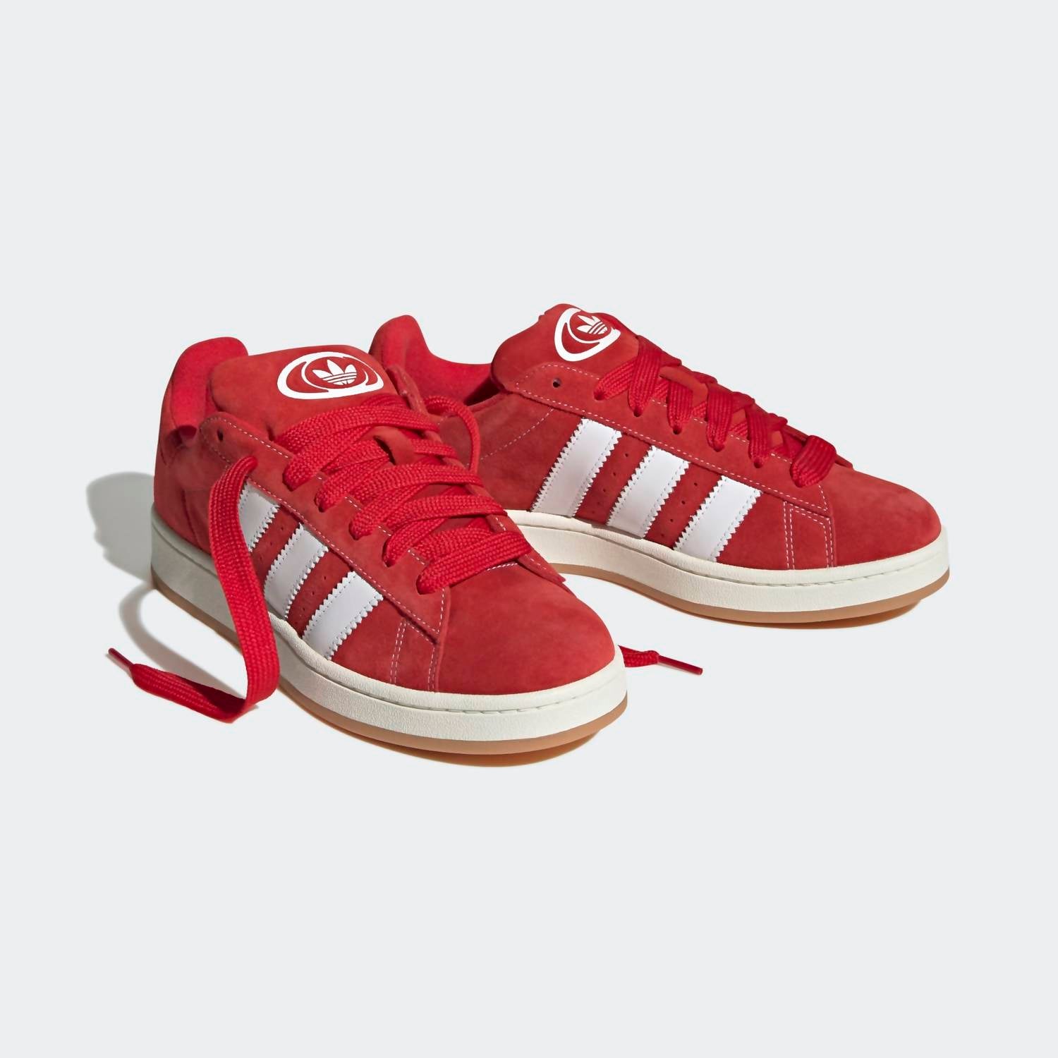 adidas Men's Campus 00s Suede Low-top Sneakers in red white - men's sneaker - alternate view