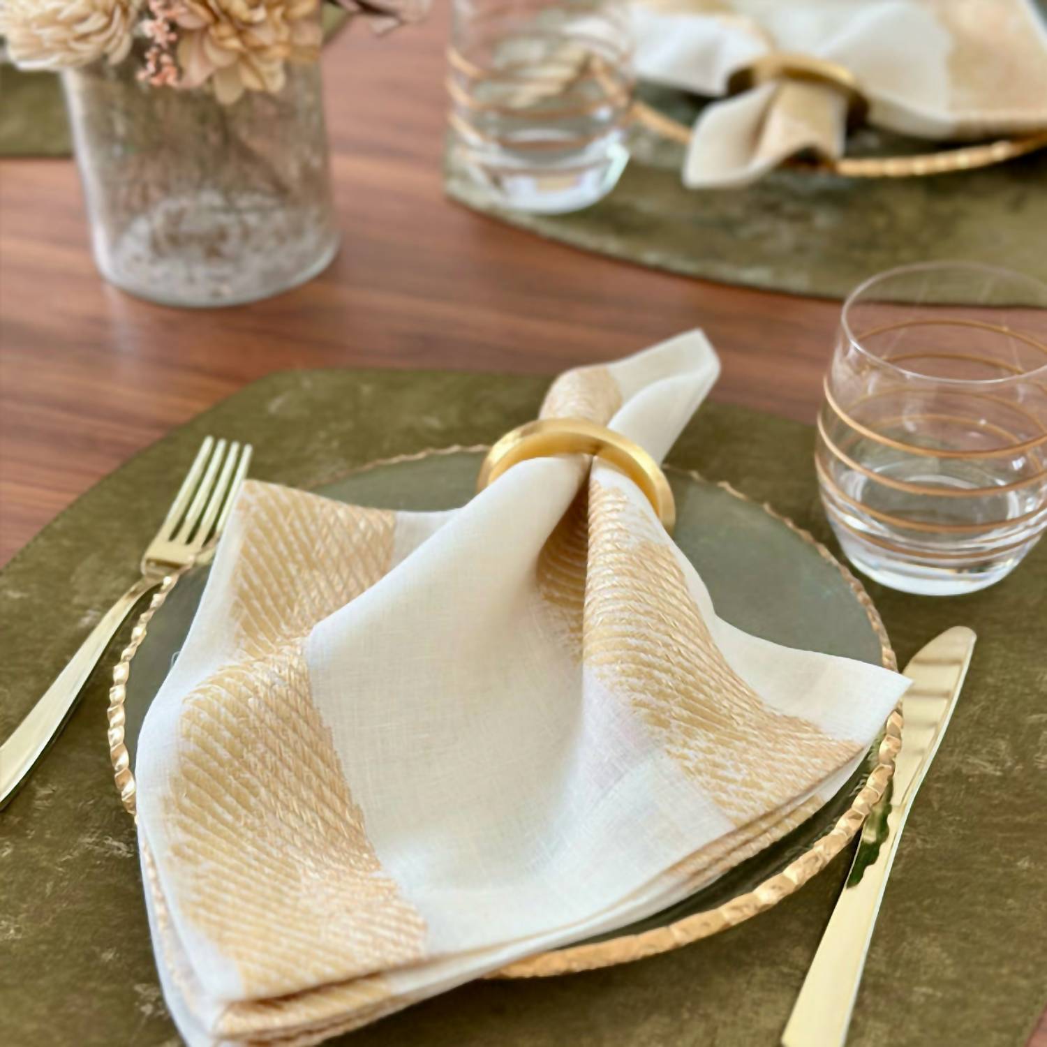 Bodrum Linens - Velvet Elliptical Placemats - Set Of 4