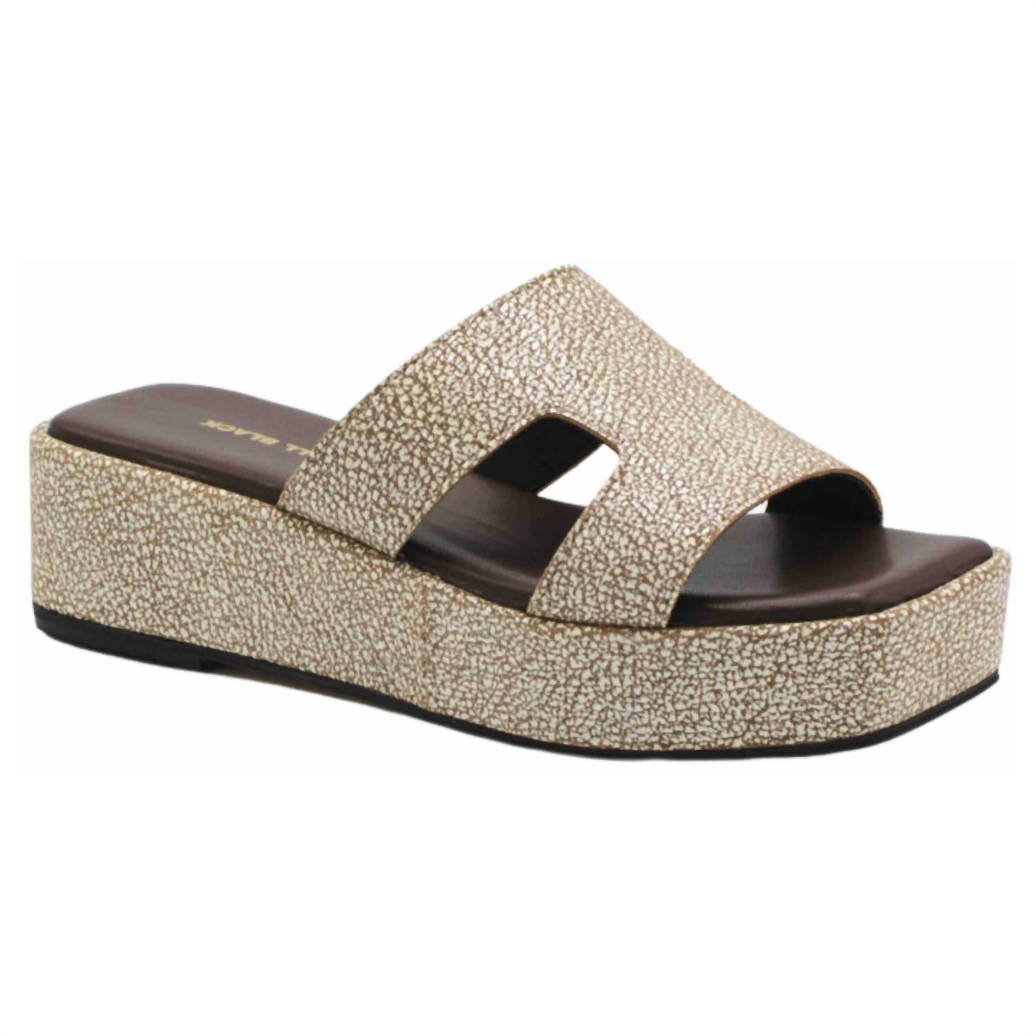 All Black - Women's Blunt T Wedge Sandal