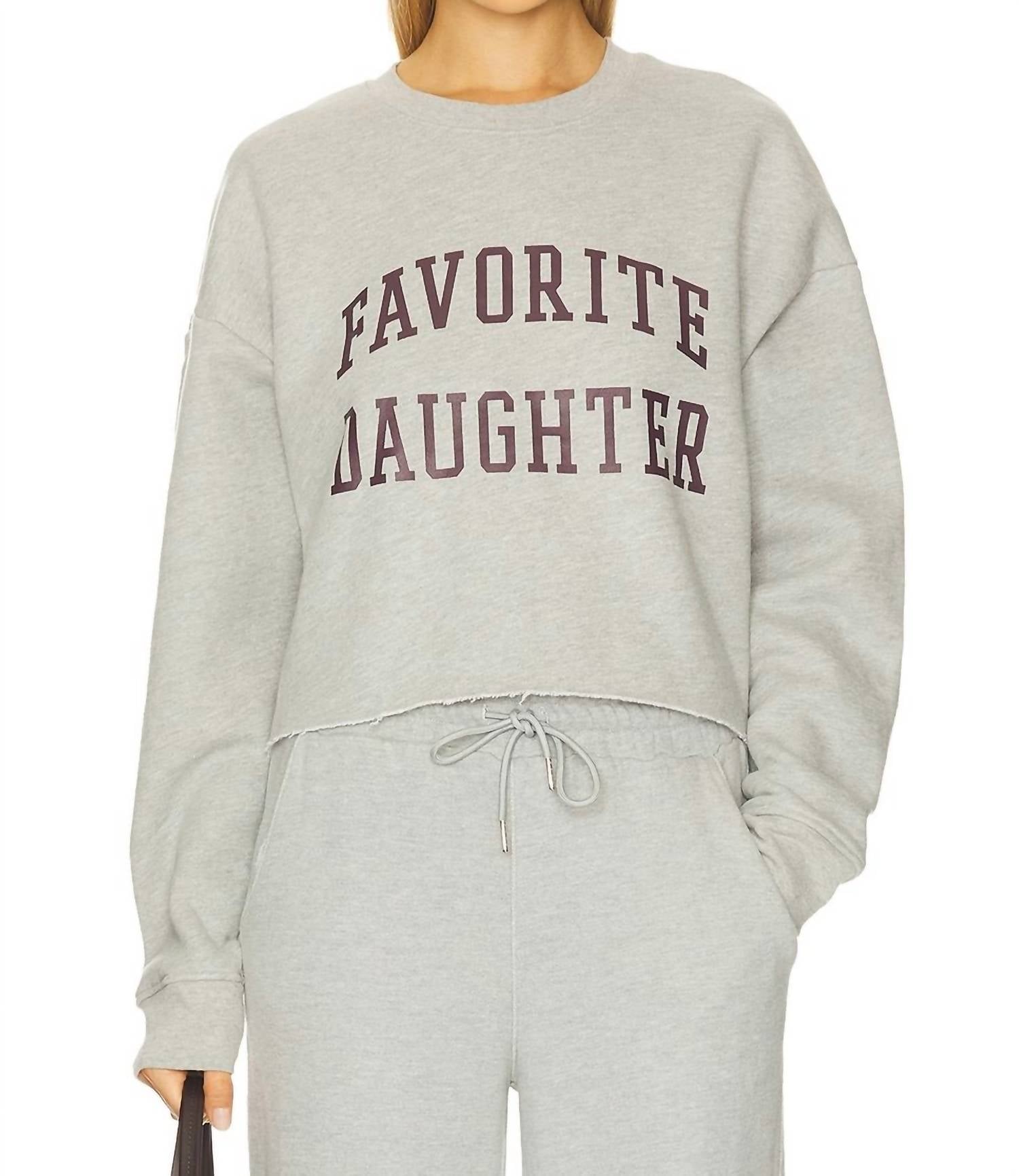Favorite Daughter - Cropped Collegiate Sweatshirt