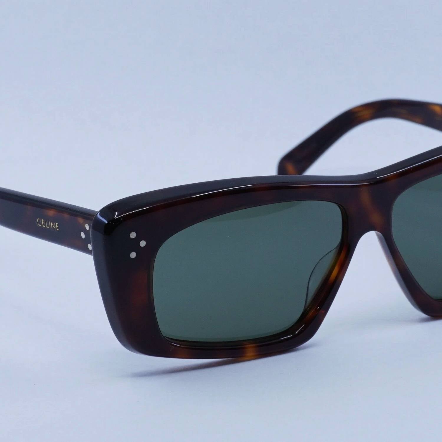 Celine Unisex - Cl40259i 52n Rectangle Sunglasses in dark havana green - women's accessory - view 5