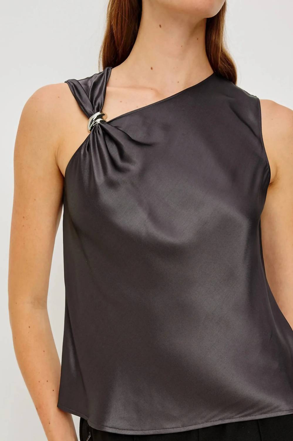 Rails Karley Sleeveless Top in gunmetal - women's blouse - view 5