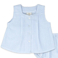 Lullaby Set Girls Jack Diaper Set in blue summer seersucker - item - detail view
