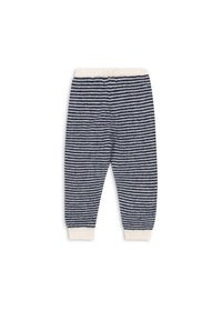 Konges Sløjd Kids' Berle Knit Pants in blue butter - kids' joggers - detail view