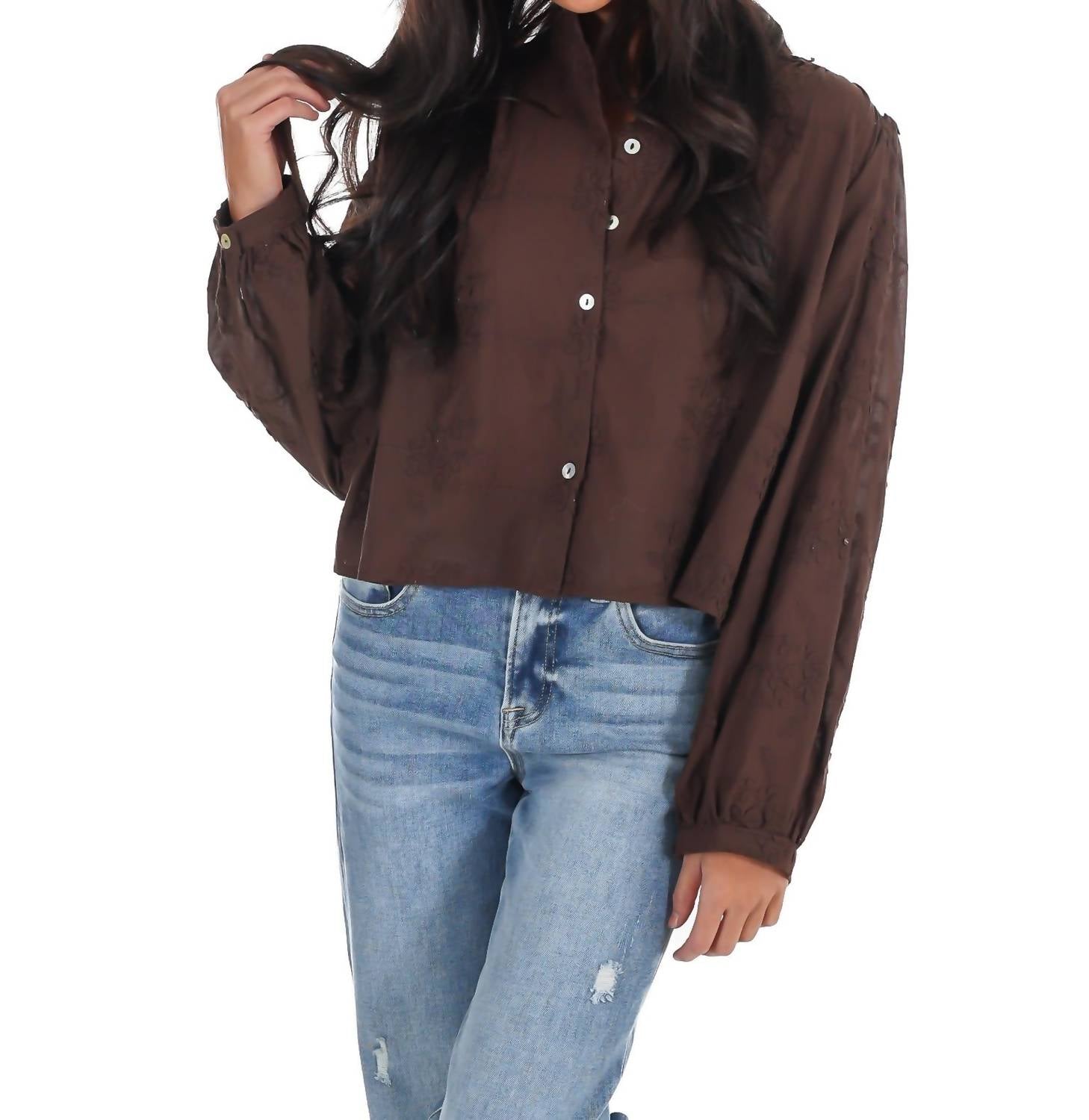 So Me - Meadow Bloom Floral Button Top