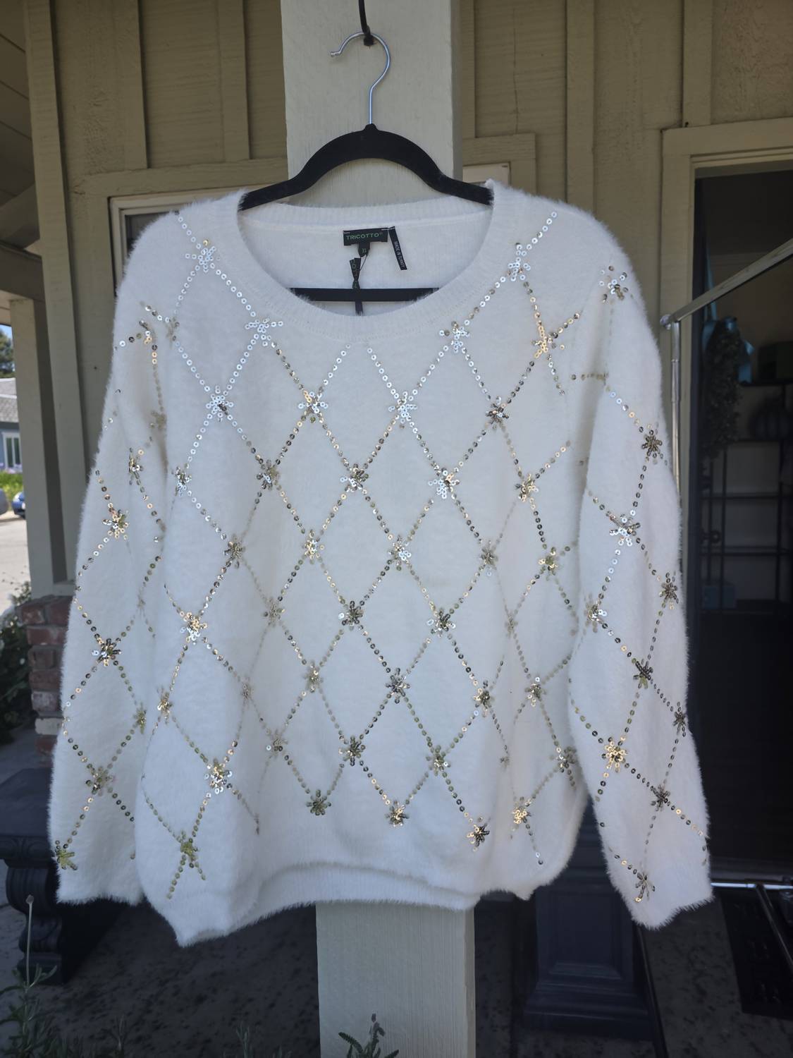 Tricotto - Women's Crew Neck Sparkle Sweater