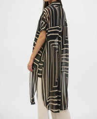 Joseph Ribkoff - Geometric Sheer Chiffon Blouse