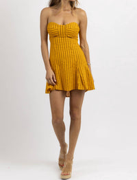 Olivaceous - Pinstripe Mini Dress
