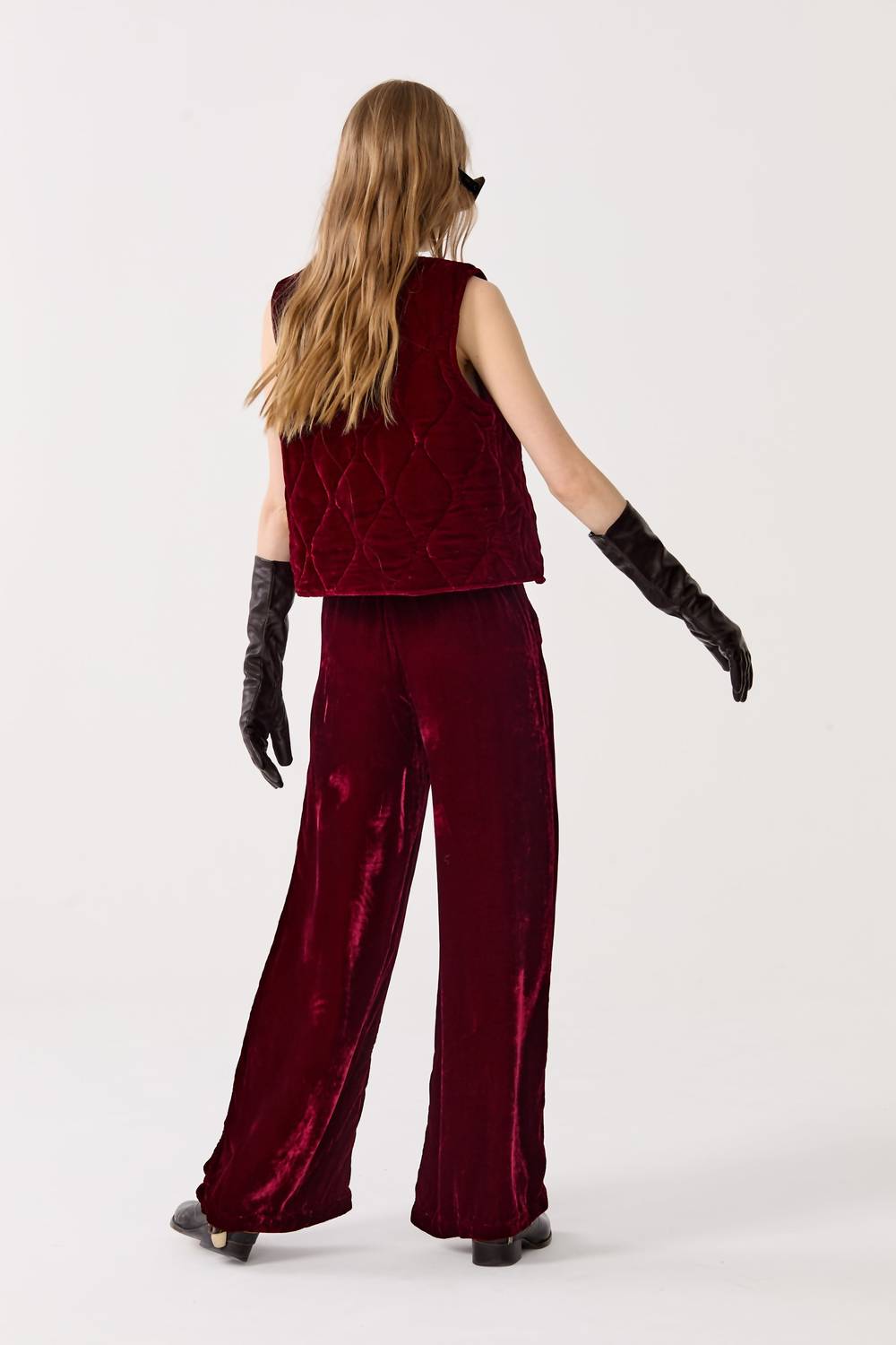 Lanhtropy - Waves Silk Velvet Quilted Vest