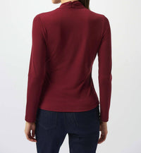 Joseph Ribkoff - Moss Crepe Fitted Wrap Top