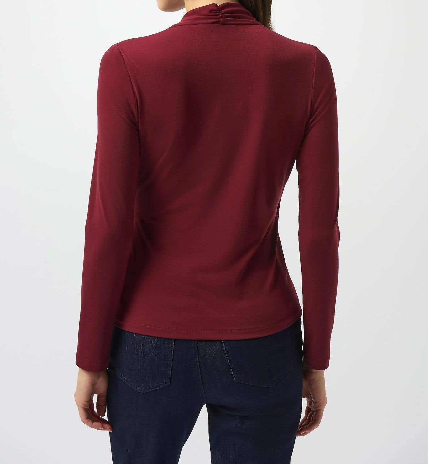 Joseph Ribkoff - Moss Crepe Fitted Wrap Top