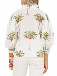 Oliphant - Ruffle Front Button Top