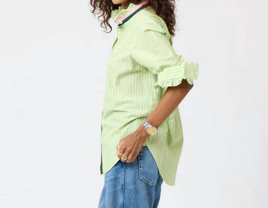 Kerri Rosenthal - Mia Stripe Ruffle Shirt